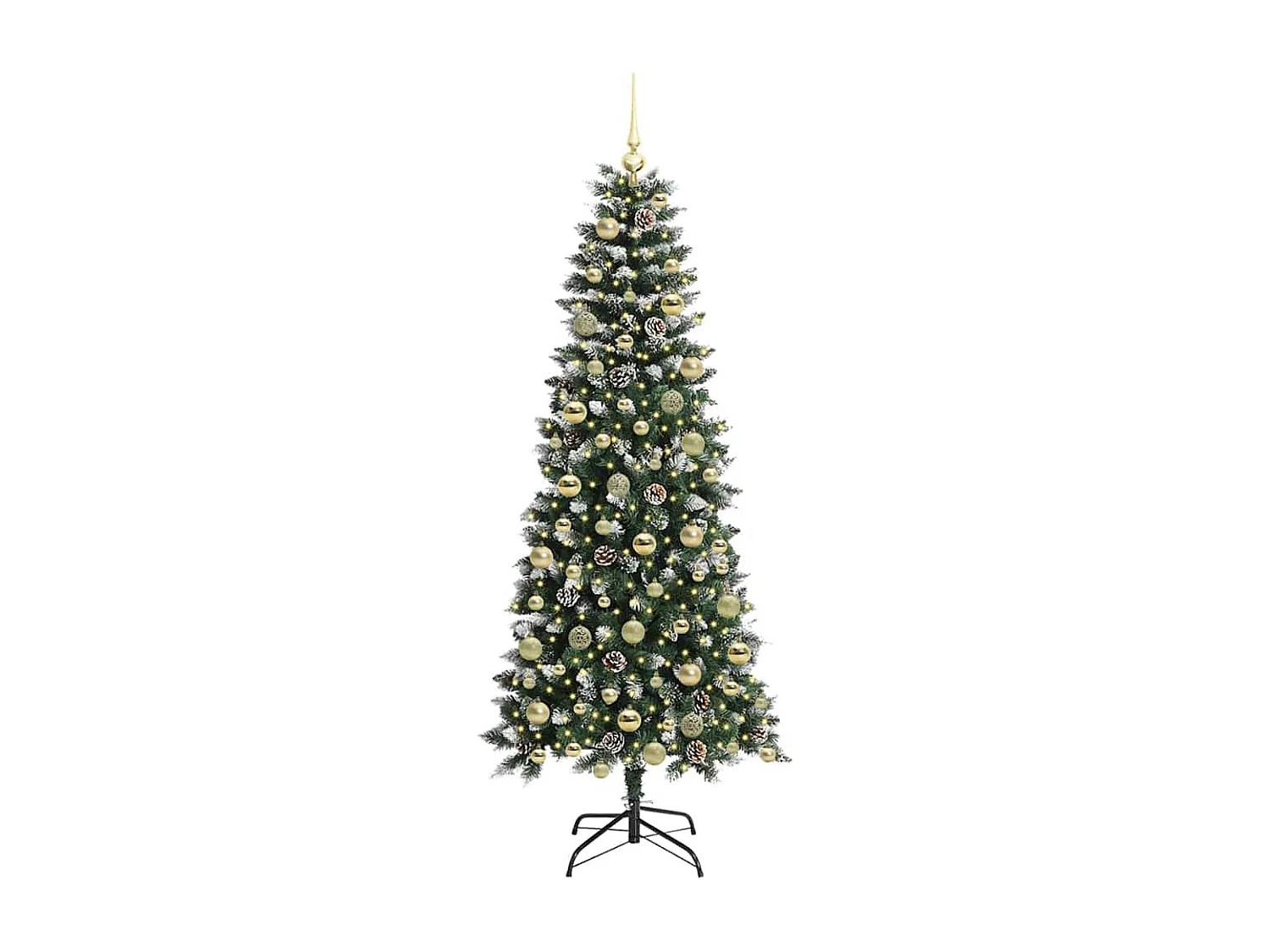 Sapin de Noël artificiel avec 300 LED Vert 76 x 76 x 180 cm