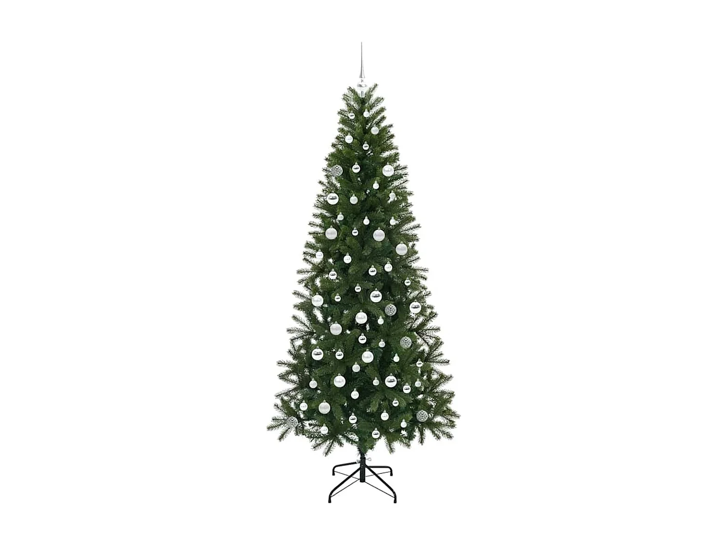 Albero di Natale artificiale con 300 LED Verde 210 cm PE e PVC