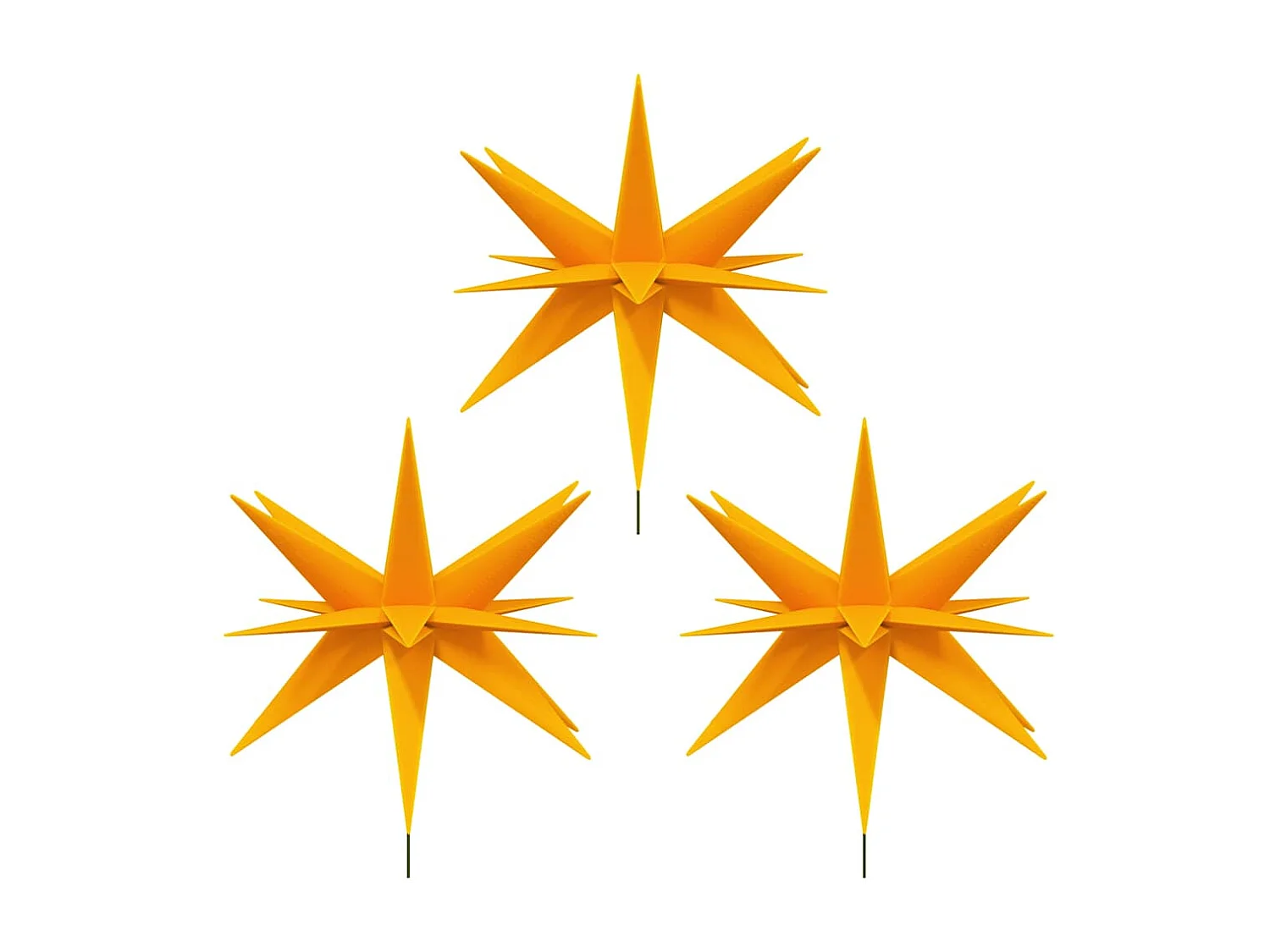 Luci di Natale con picchetti 3 pezzi LED flessibili gialli 35 cm