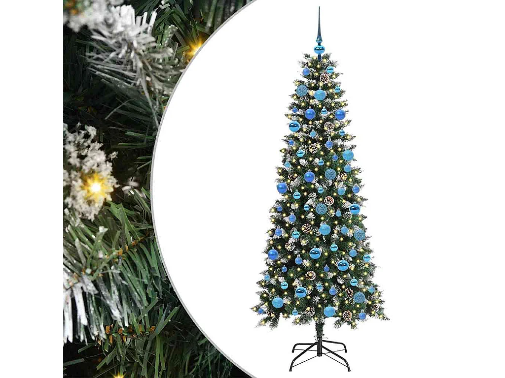 Albero di Natale artificiale con 300 LED Verde 76 x 76 x 180 cm