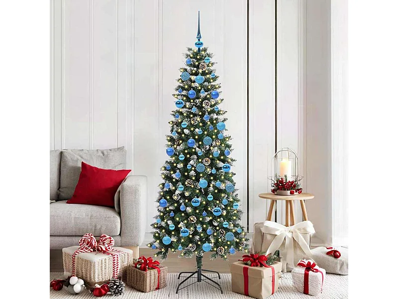 Albero di Natale artificiale con 300 LED Verde 76 x 76 x 180 cm