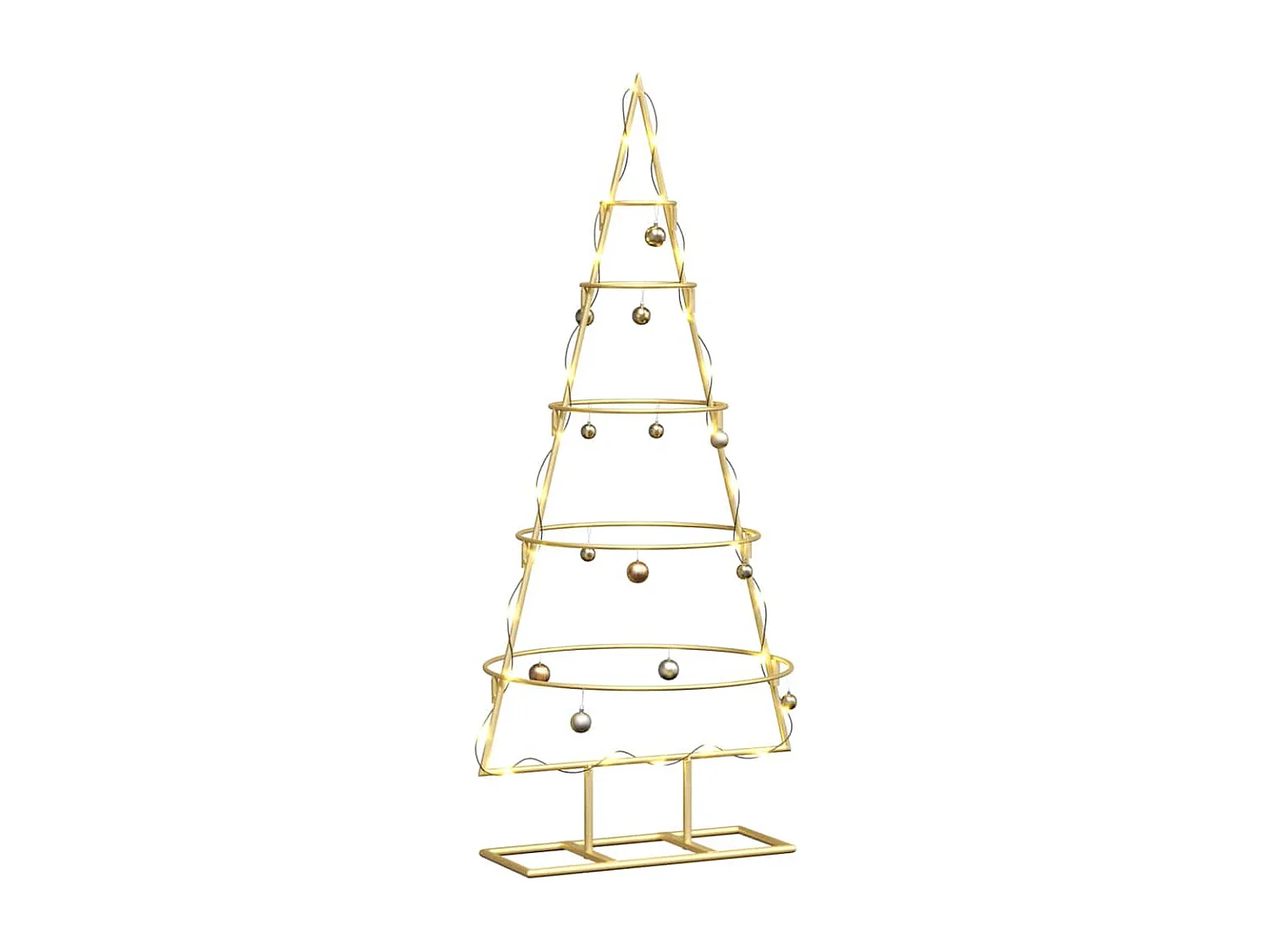 Arbre de Noël en métal Doré 90 cm Acier peint par poudre
