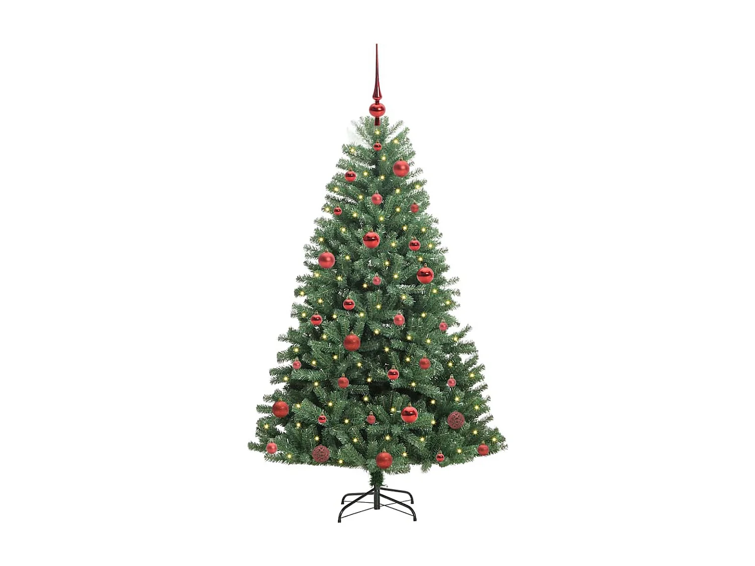 Künstlicher Weihnachtsbaum mit klappbaren Zweigen Grün 150 cm