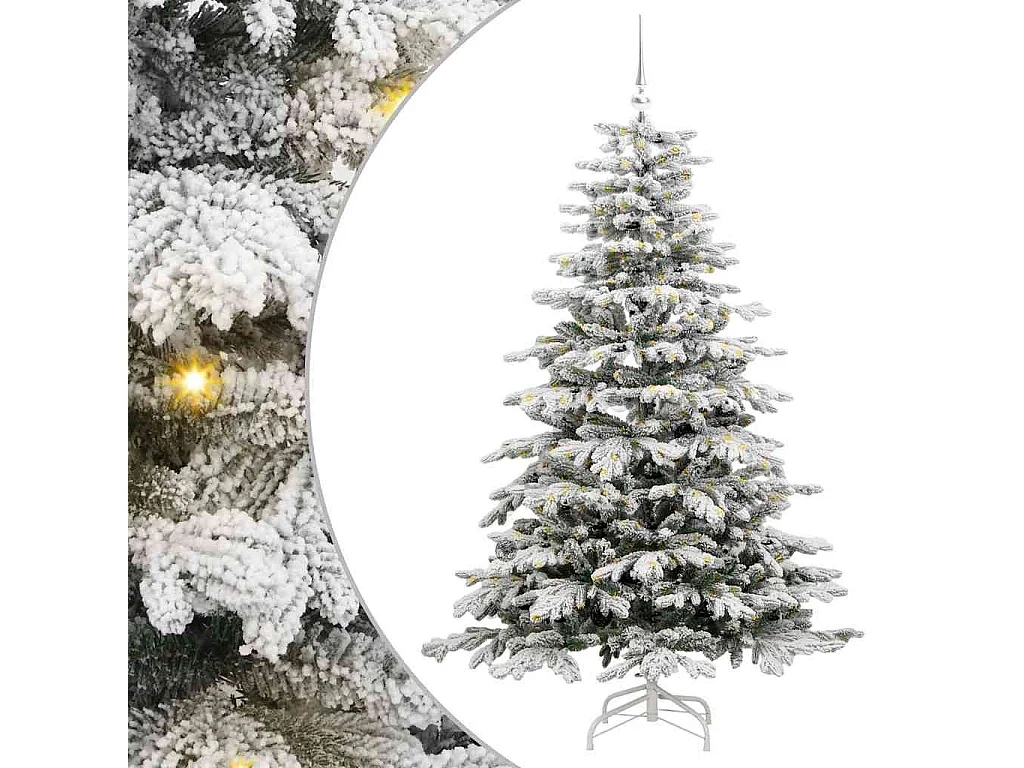 Sapin de Noël Artificiel à Branches Articulées Blanc 180 cm