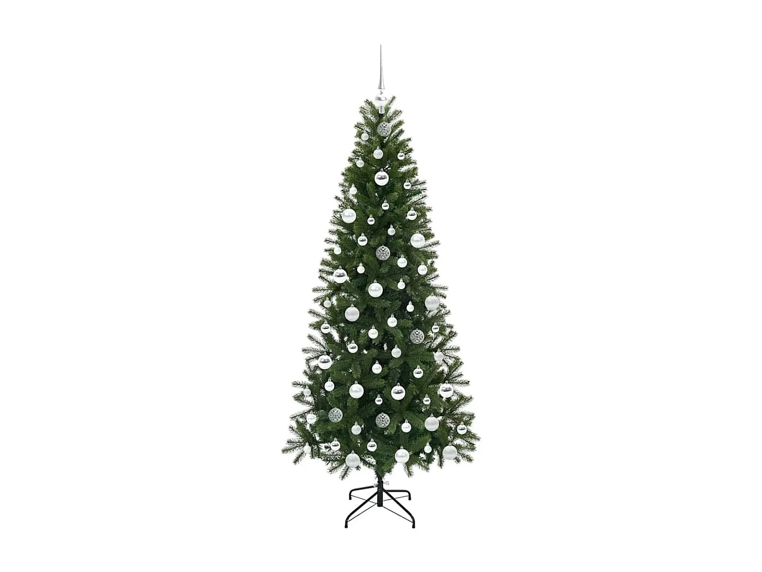 Albero di Natale artificiale con 300 LED Verde 180 cm PE e PVC