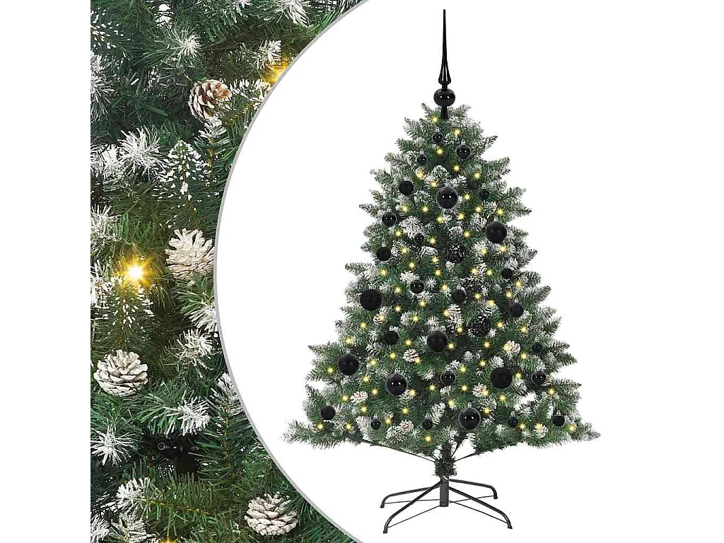 Albero di Natale artificiale con 150 LED Verde 85 x 85 x 120 cm