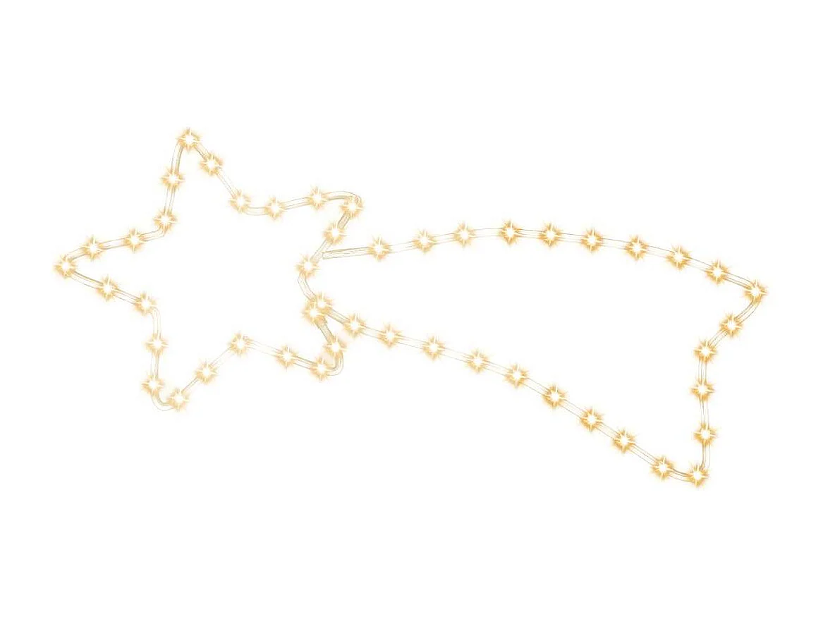 Figurine de comète de Noël avec 48 LED Blanc chaud 65x28 cm