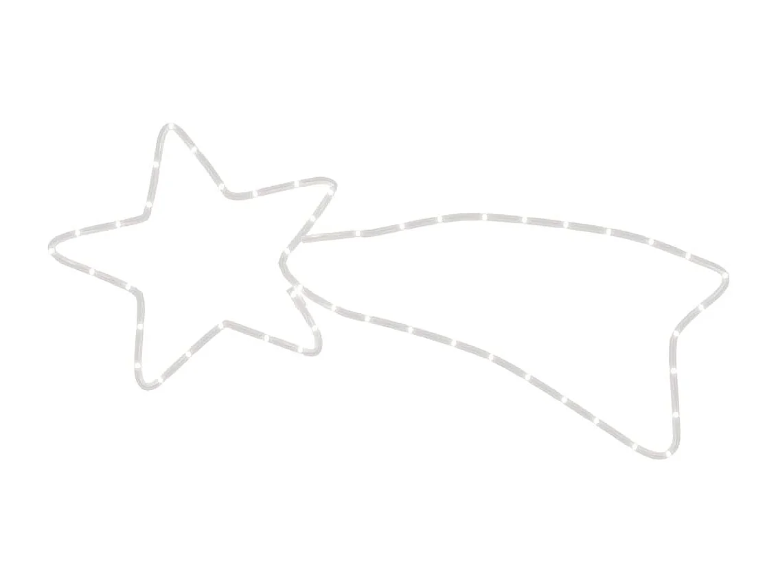 Figurine de comète de Noël avec 48 LED Blanc chaud 65x28 cm