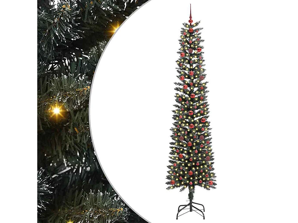 Albero di Natale artificiale con 300 LED Verde 58 x 58 x 240 cm