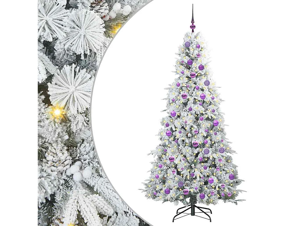 Albero di Natale artificiale con rami incernierati verde 180 cm