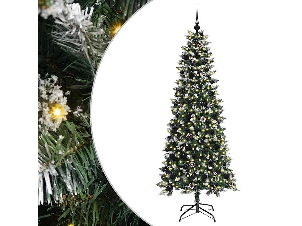 Sapin de Noël artificiel avec 300 LED Vert 76 x 76 x 180 cm