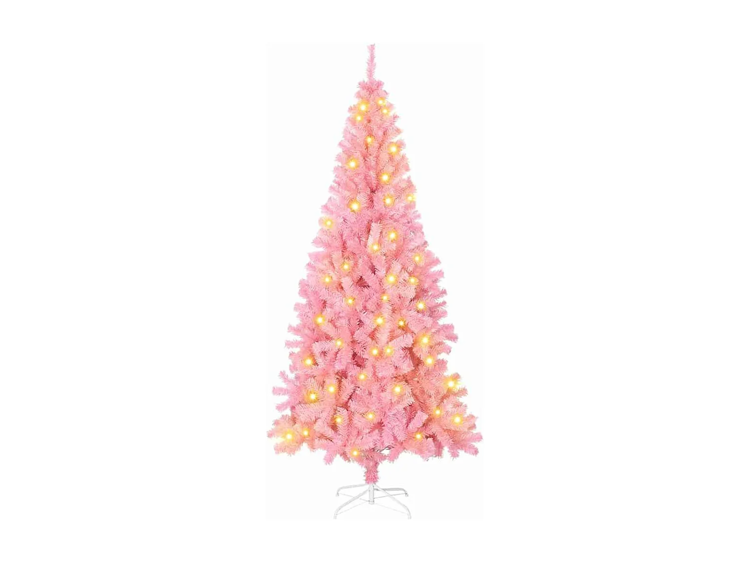 Kerstboom met 300 LED's met standaard Roze 180 cm PVC