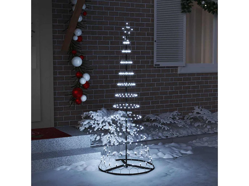 LED Weihnachtsbaum Kaltweiß 71 x 71 x 184,5 cm Metall