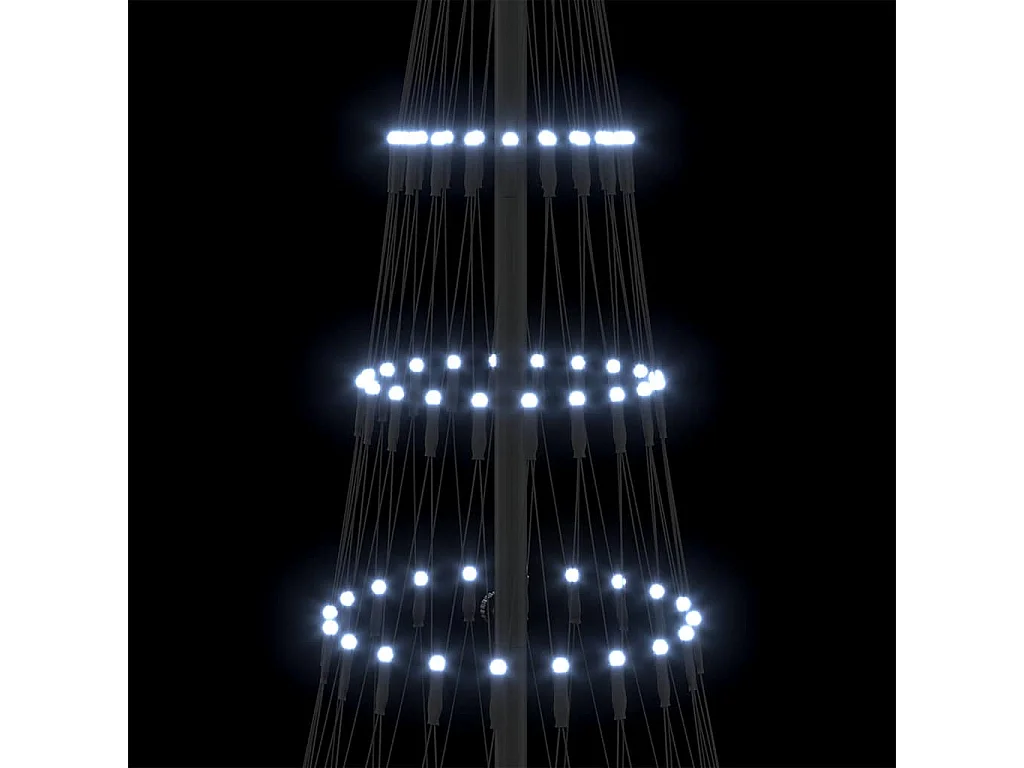 LED Weihnachtsbaum Kaltweiß 71 x 71 x 184,5 cm Metall