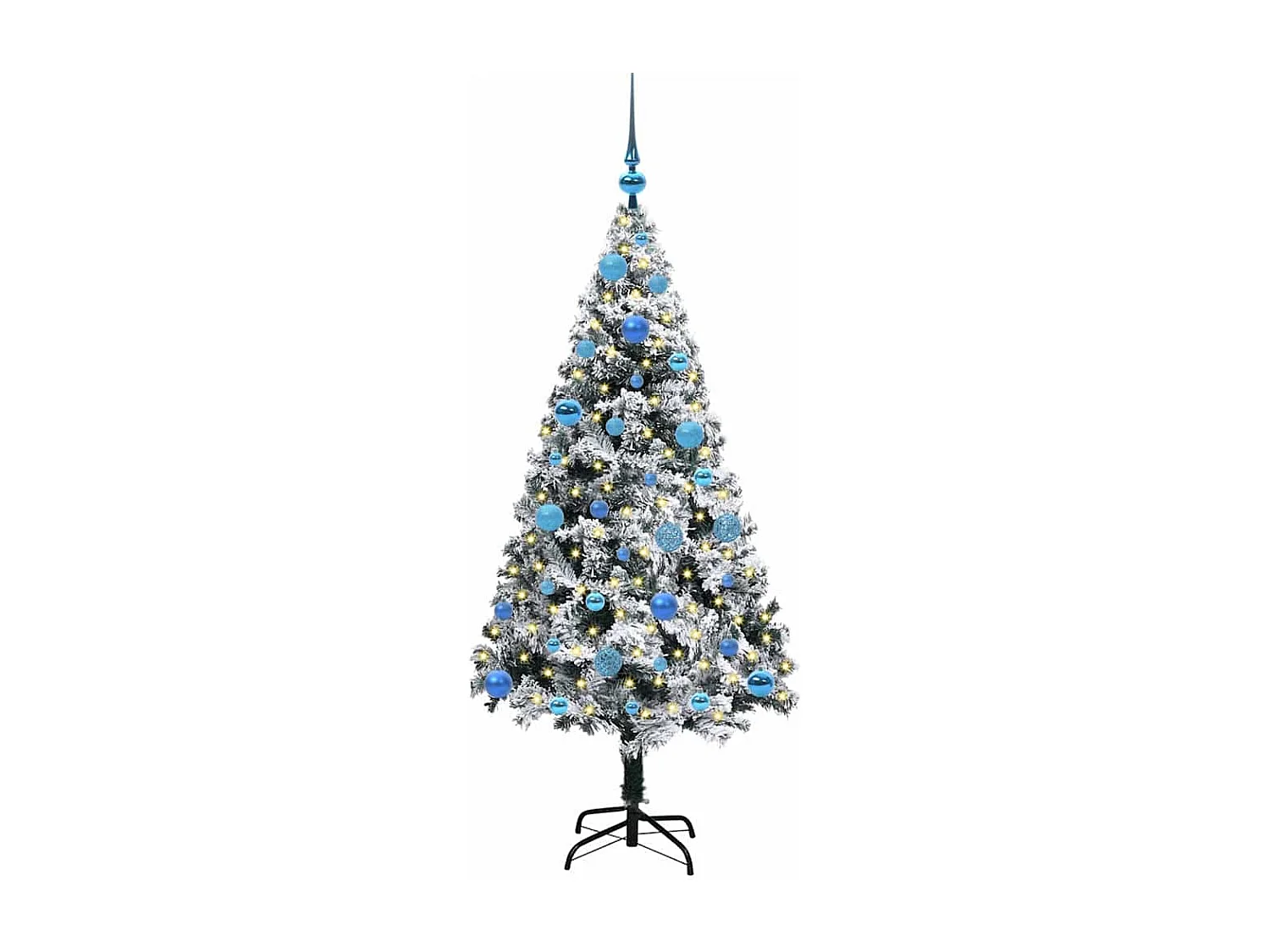 Künstlicher Weihnachtsbaum Grün 150 cm PVC, Stahl und Kunststoff