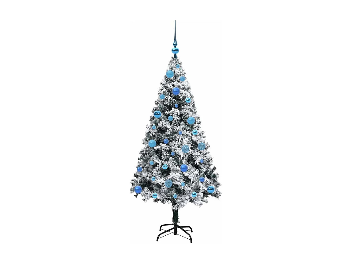 Künstlicher Weihnachtsbaum Grün 150 cm PVC, Stahl und Kunststoff