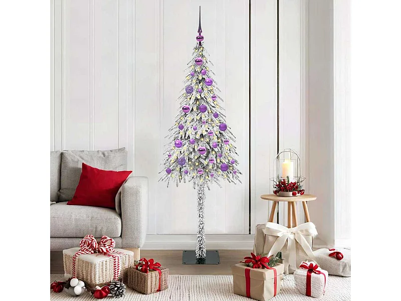 Sapin de Noël avec 150 LED Blanc 150 cm PE et Acier