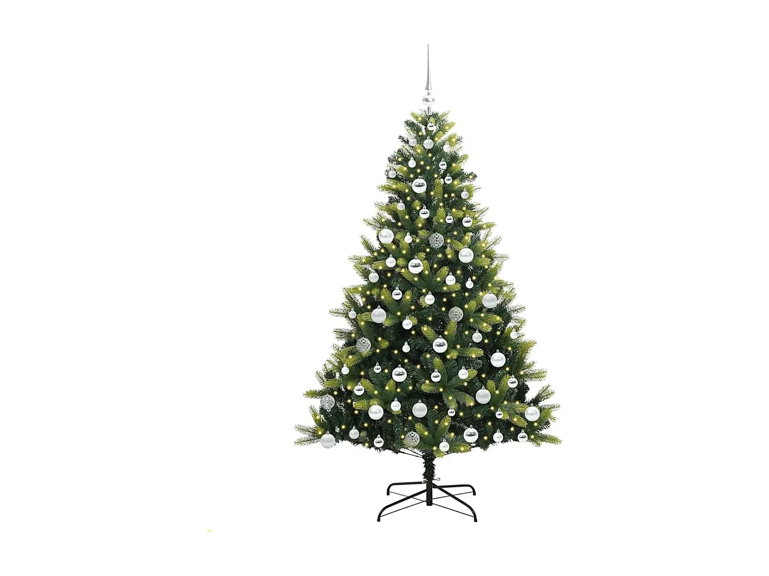 Flexibler künstlicher Weihnachtsbaum aus Silikon, 300 LEDs, 180 cm