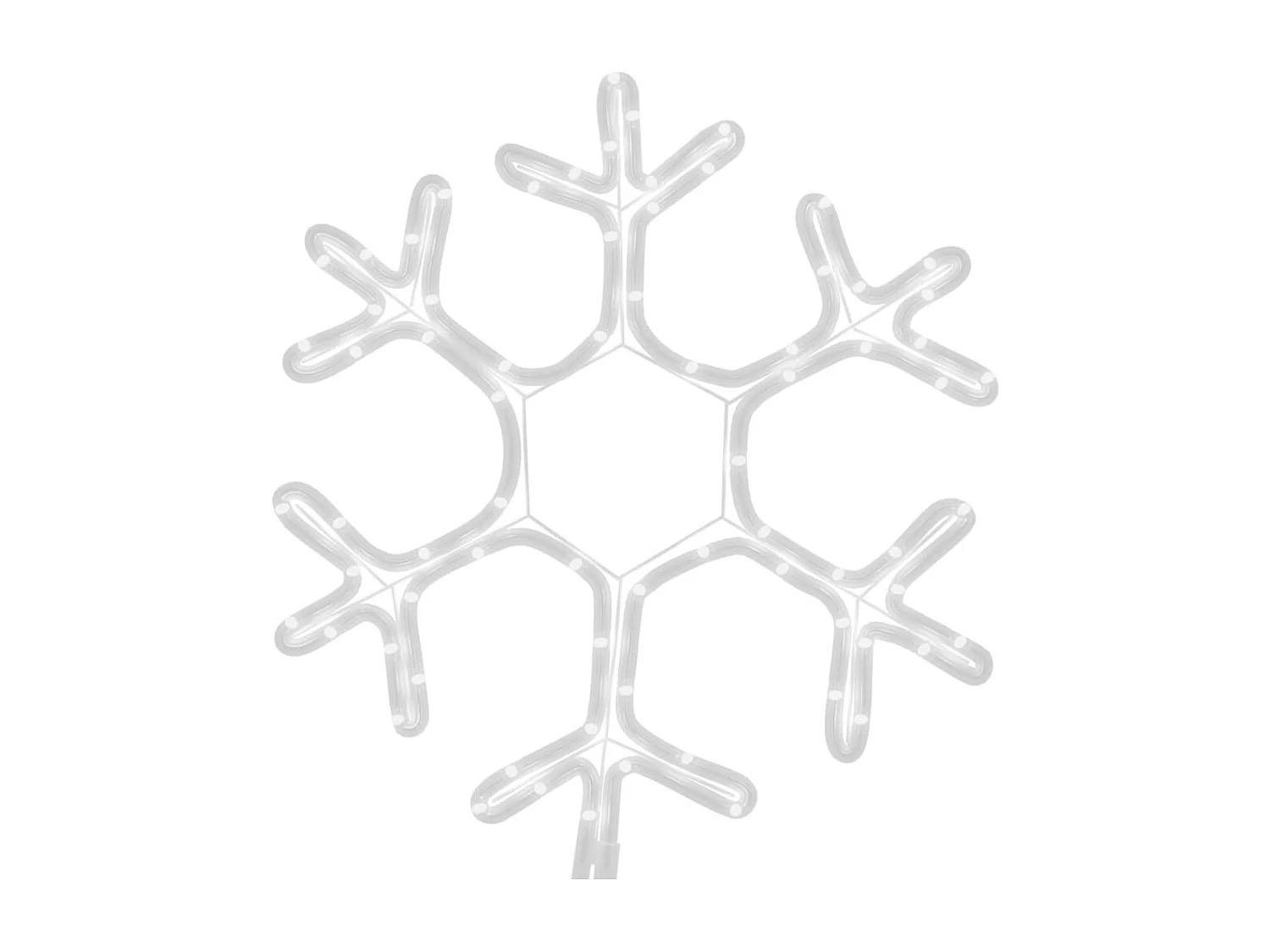 Kerst sneeuwvlokken met LED 3 stuks Warm Wit 38x37 cm