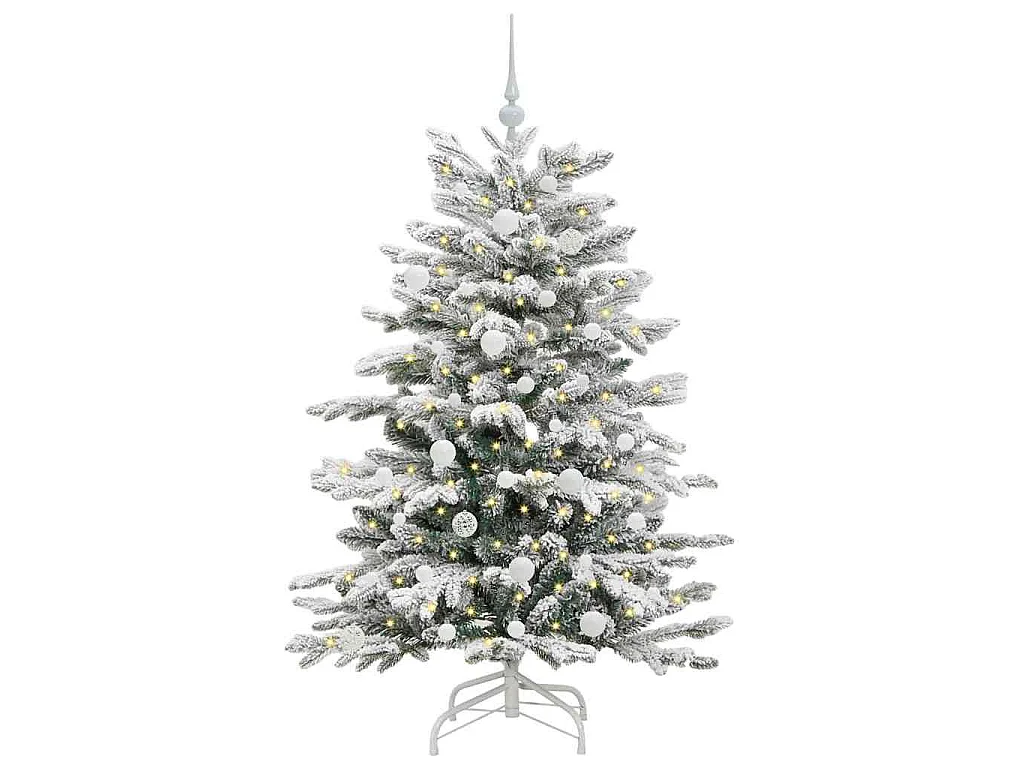 Sapin de Noël Artificiel à Branches Articulées Blanc 150 cm