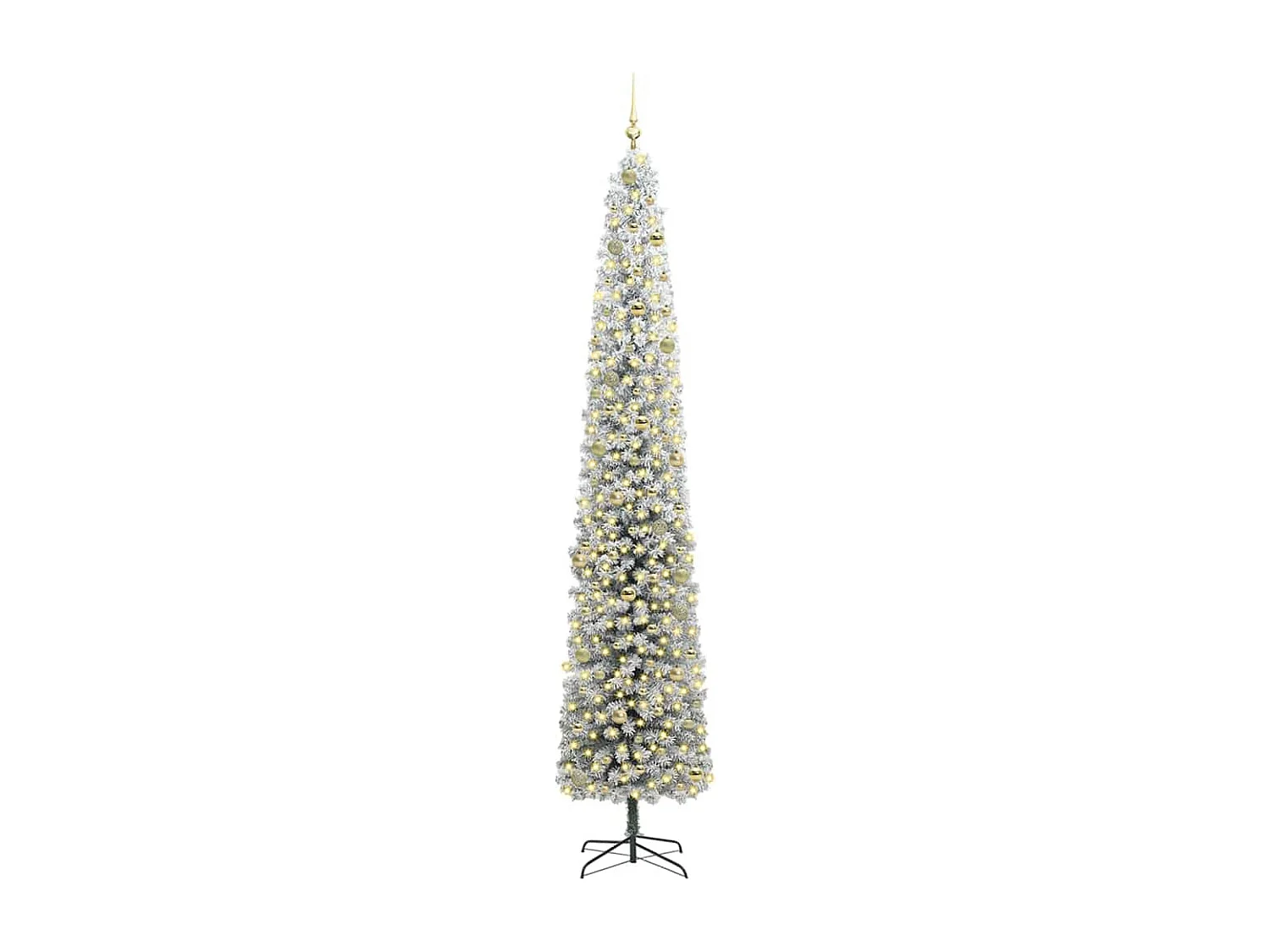 Künstlicher Weihnachtsbaum Grün 270 cm PVC und Stahl und Kunststoff