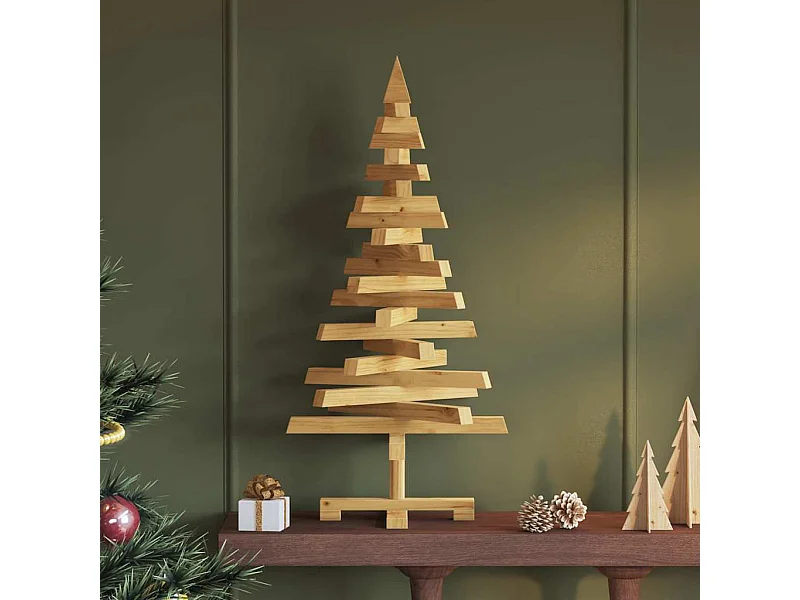 Weihnachtsbäume mit Ständer Braun 90 cm Massivholz Kiefer