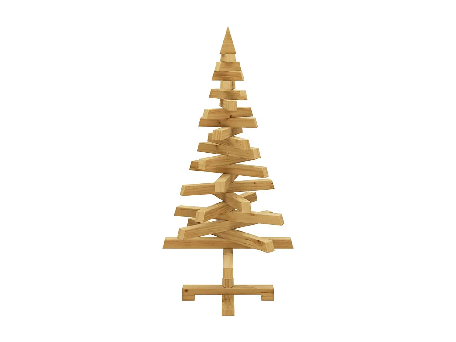 Arbres de Noël avec support Marron 90 cm Bois massif en pin
