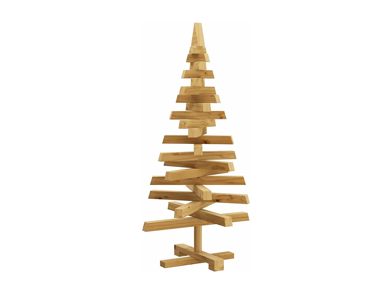 Arbres de Noël avec support Marron 90 cm Bois massif en pin