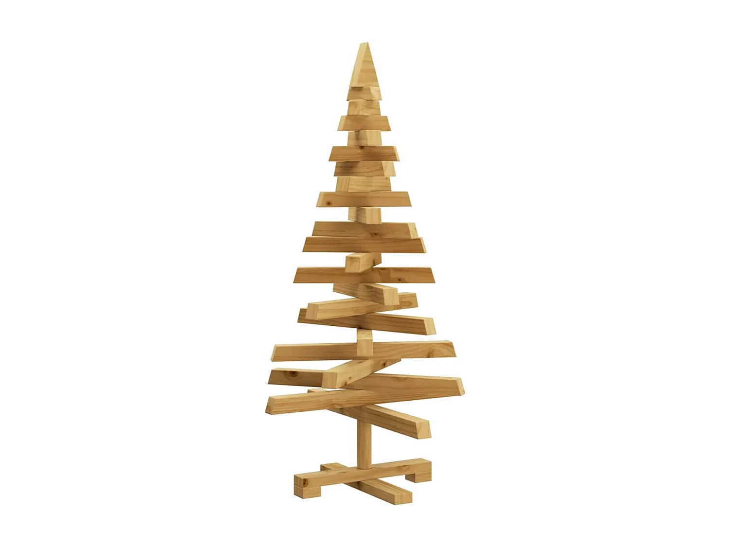 Arbres de Noël avec support Marron 90 cm Bois massif en pin