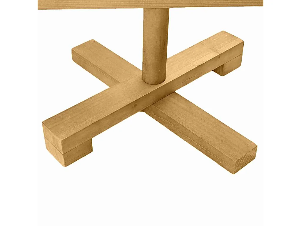 Arbres de Noël avec support Marron 90 cm Bois massif en pin