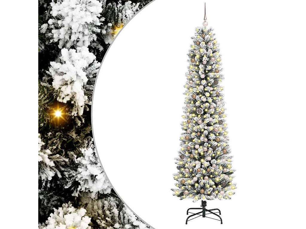 Albero di Natale artificiale Bianco 240 cm PVC, metallo e plastica