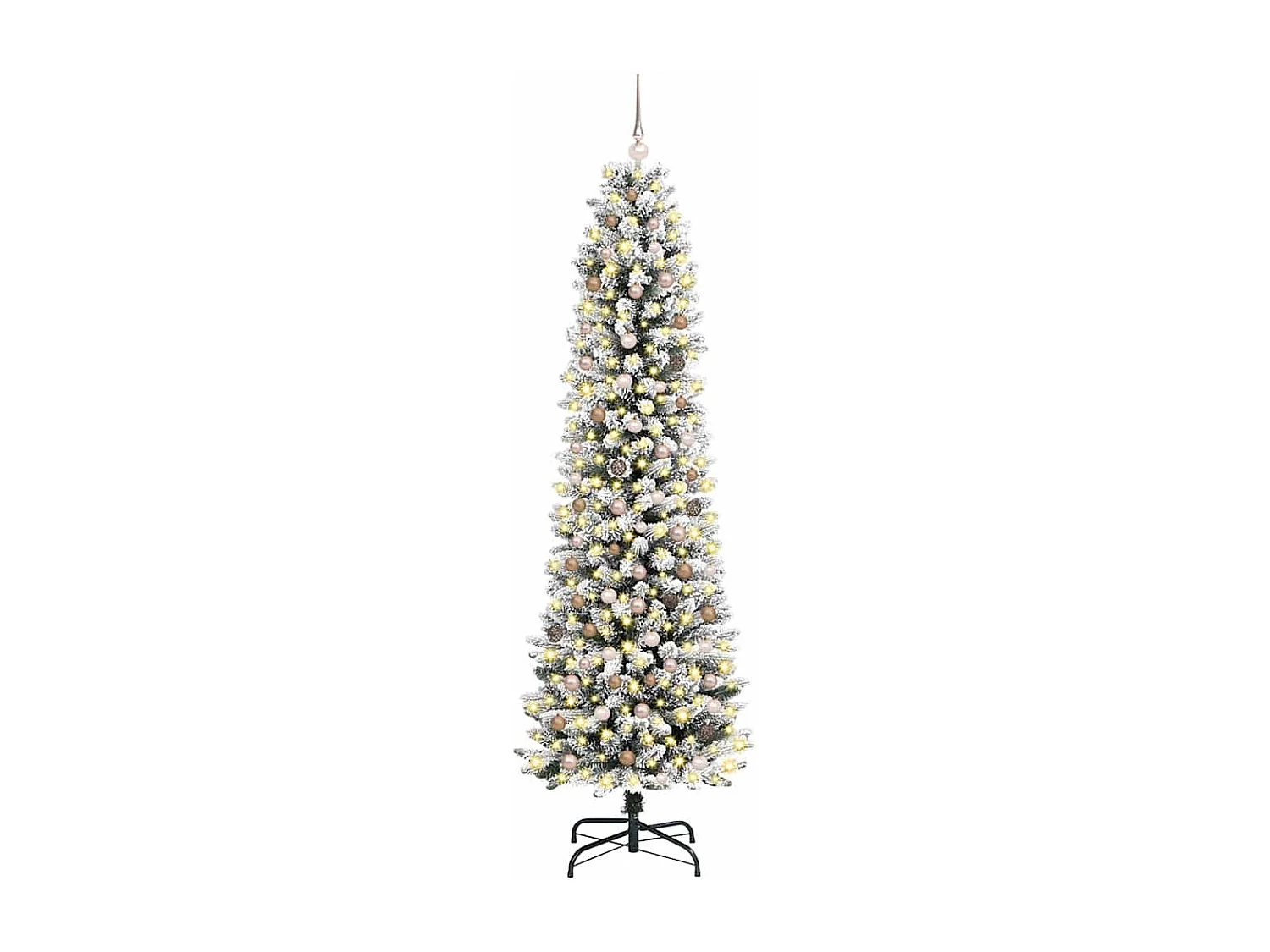 Albero di Natale artificiale Bianco 240 cm PVC, metallo e plastica