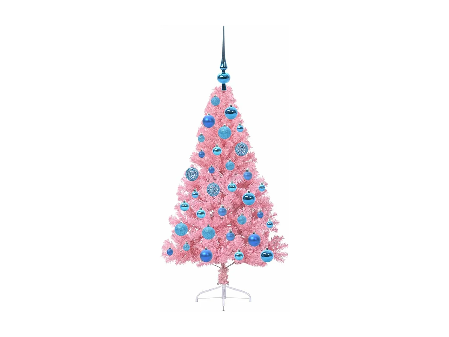 Sapin de Noël artificiel pré-éclairé Rose 120 cm PVC