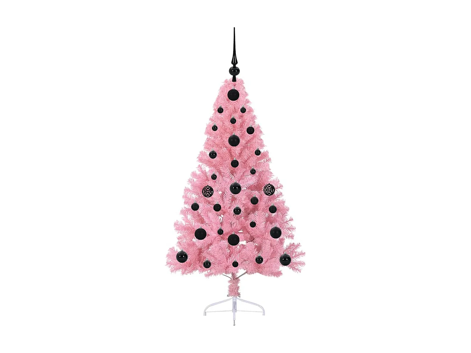 Sapin de Noël artificiel pré-éclairé Rose 120 cm PVC