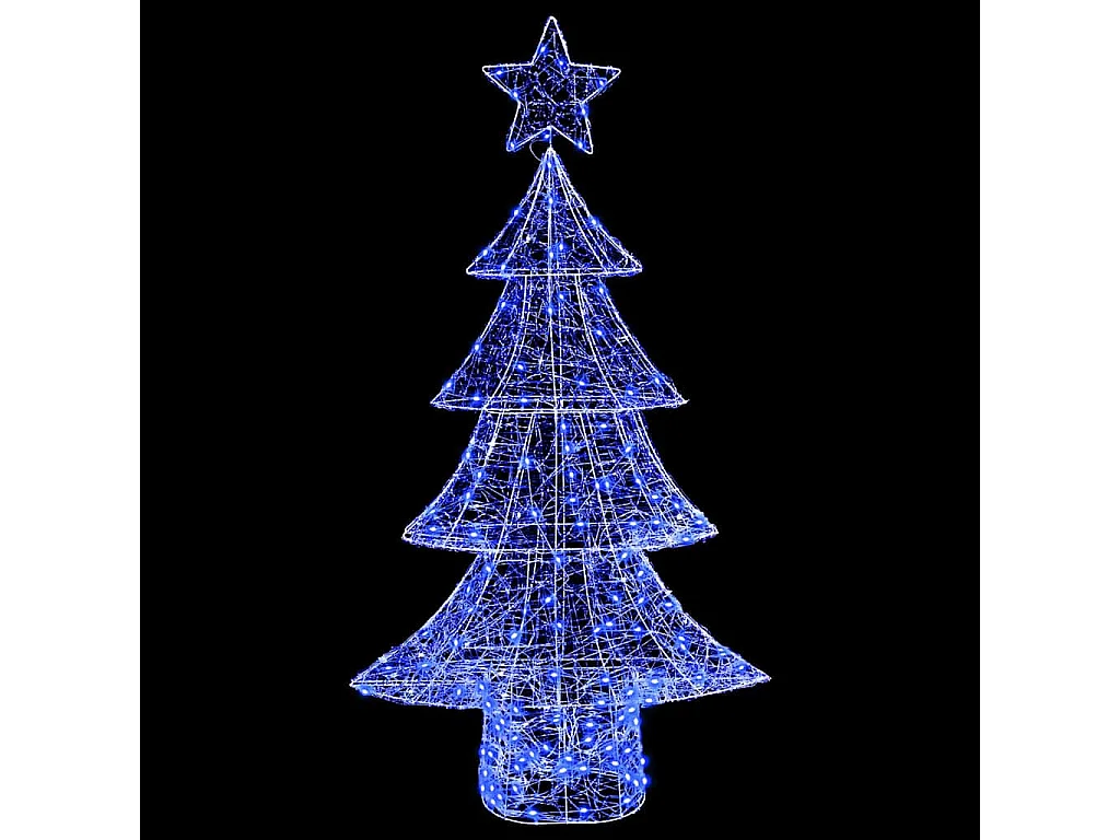 Sapin de Noël avec 160 LED Bleu 150 cm Acrylique