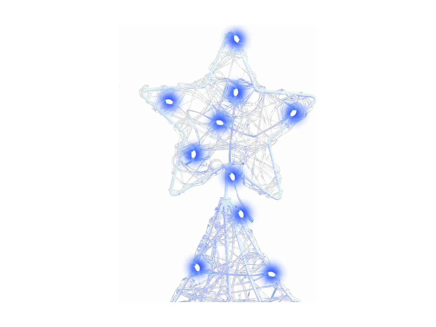 Sapin de Noël avec 160 LED Bleu 150 cm Acrylique