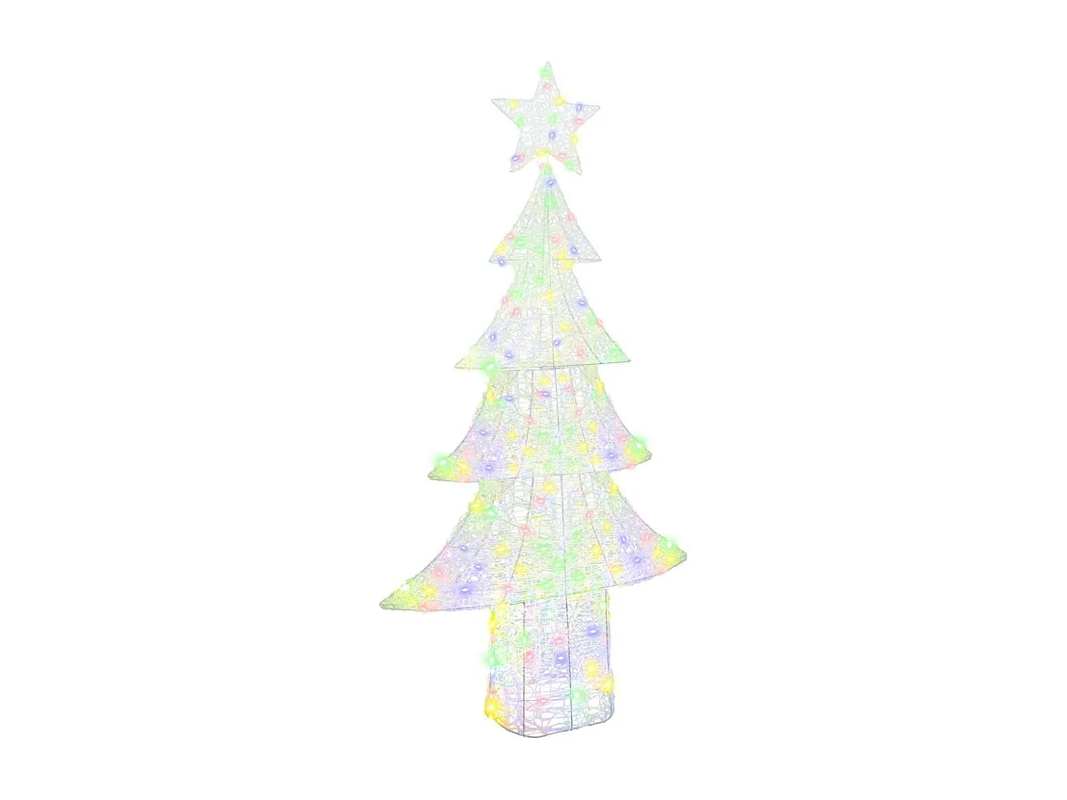 Sapin de Noël avec 240 LED Multicolore 180 cm Acrylique