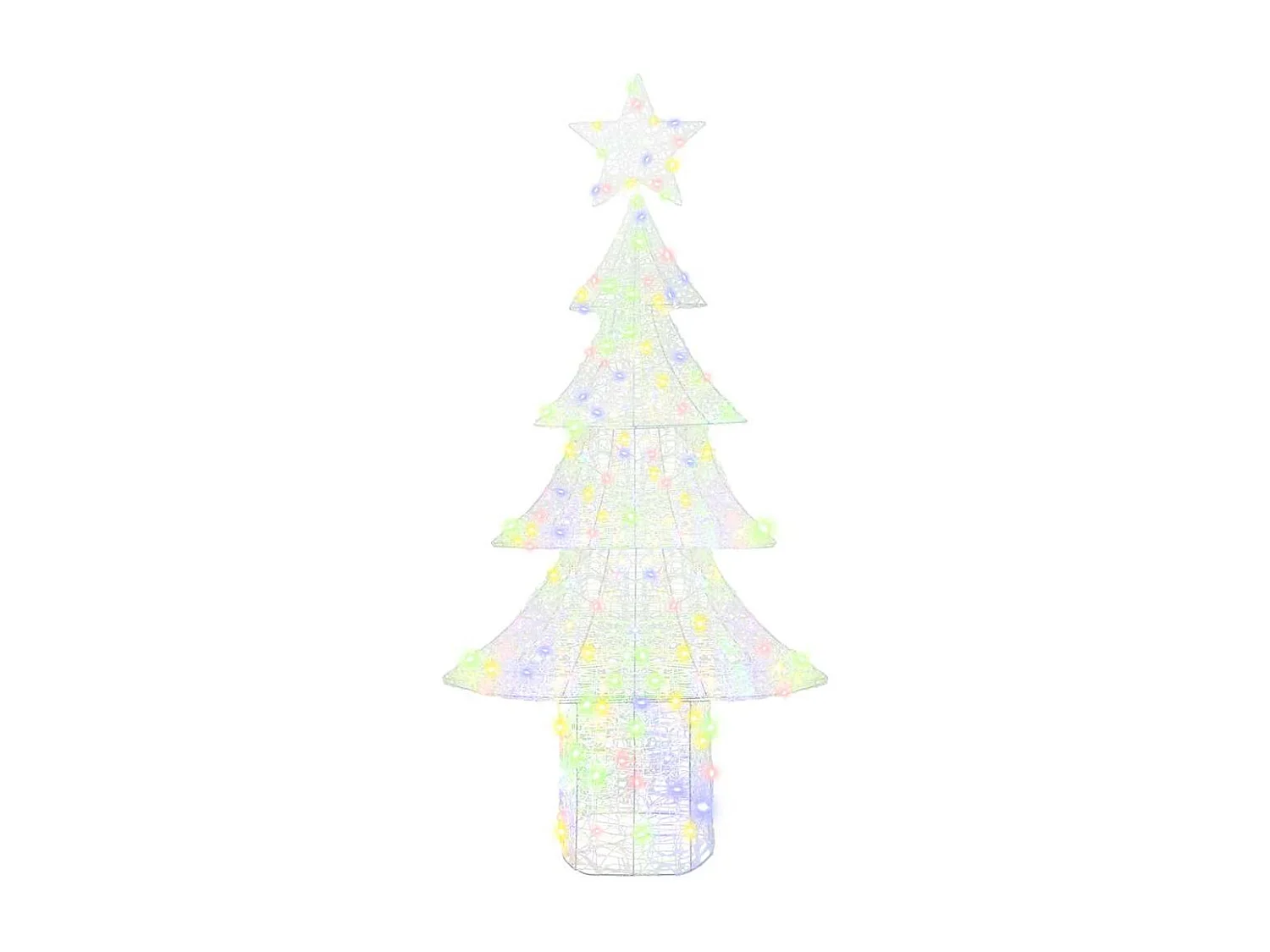 Sapin de Noël avec 240 LED Multicolore 180 cm Acrylique
