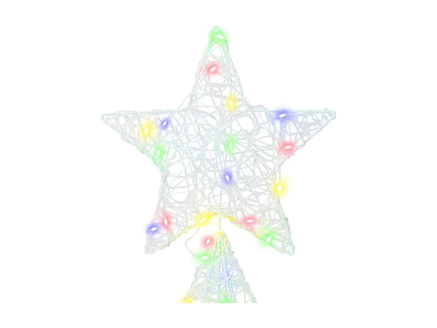 Sapin de Noël avec 240 LED Multicolore 180 cm Acrylique