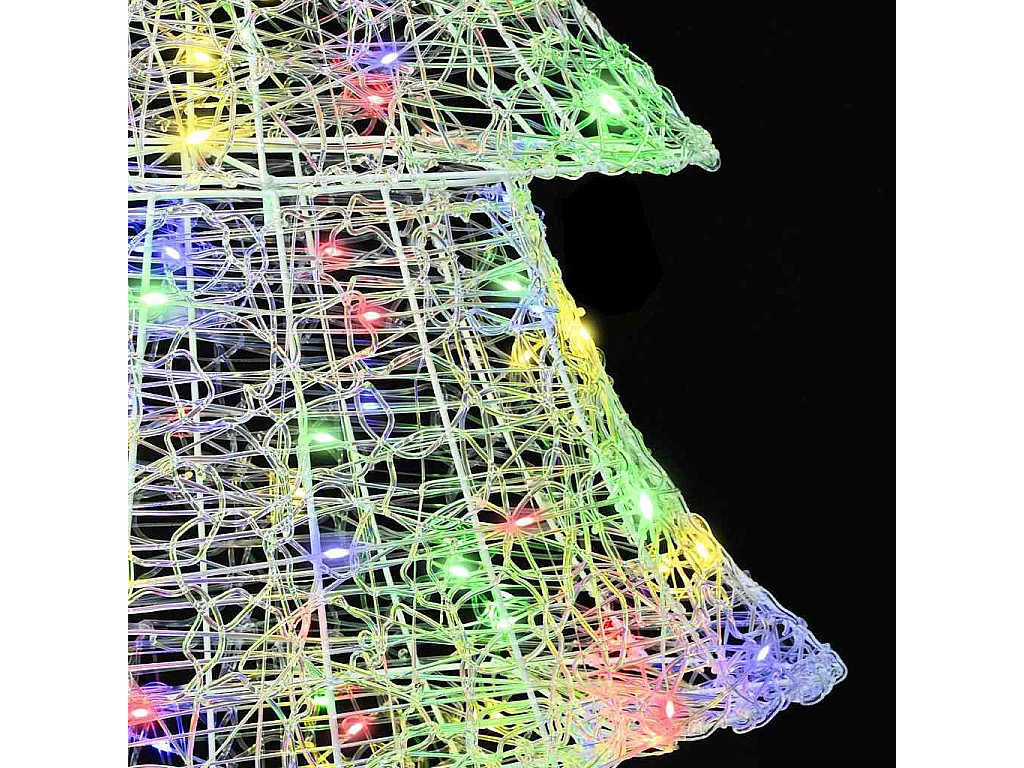 Sapin de Noël avec 240 LED Multicolore 180 cm Acrylique