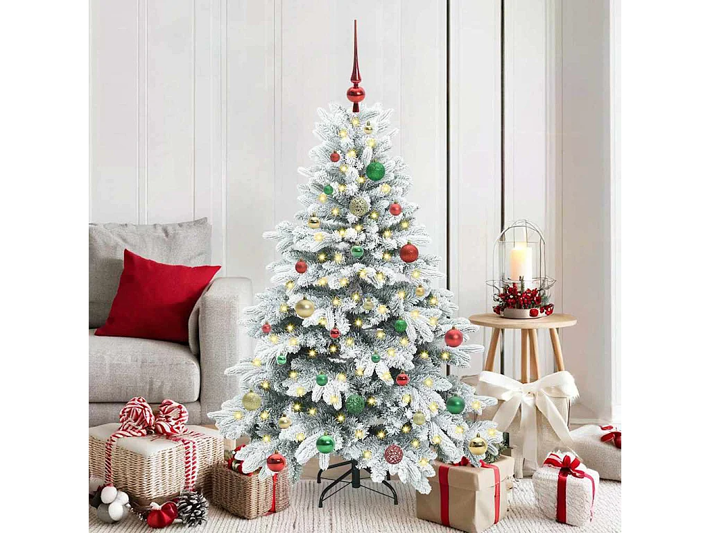 Künstlicher Weihnachtsbaum mit 150 LEDs Grün 150 cm PE und PVC