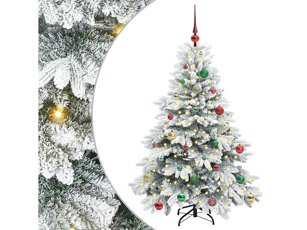 Künstlicher Weihnachtsbaum mit 150 LEDs Grün 150 cm PE und PVC