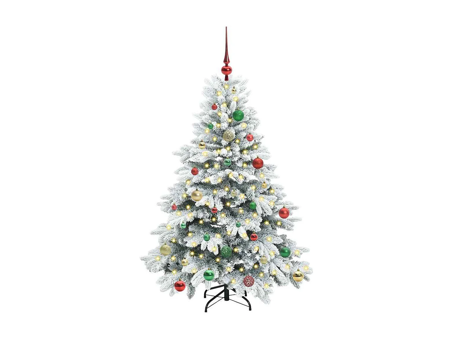 Künstlicher Weihnachtsbaum mit 150 LEDs Grün 150 cm PE und PVC