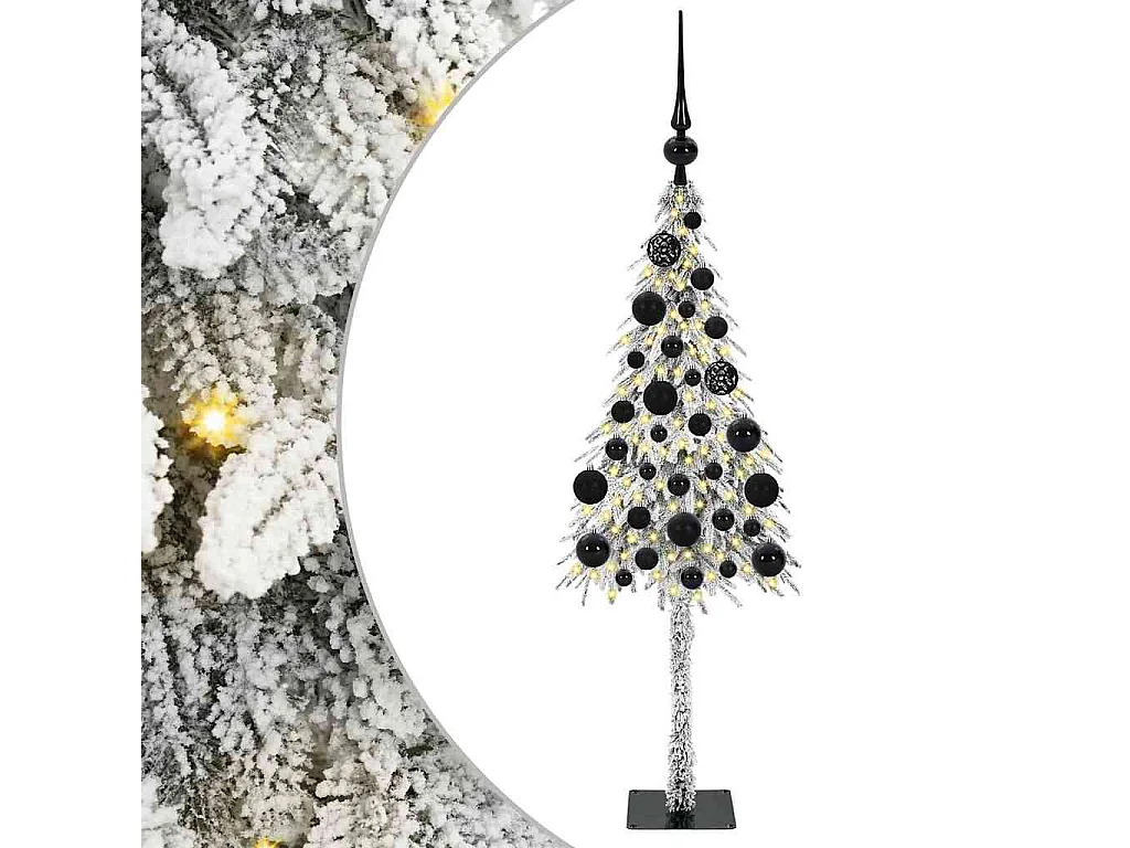 Sapin de Noël avec 150 LED Blanc 120 cm PE et Acier