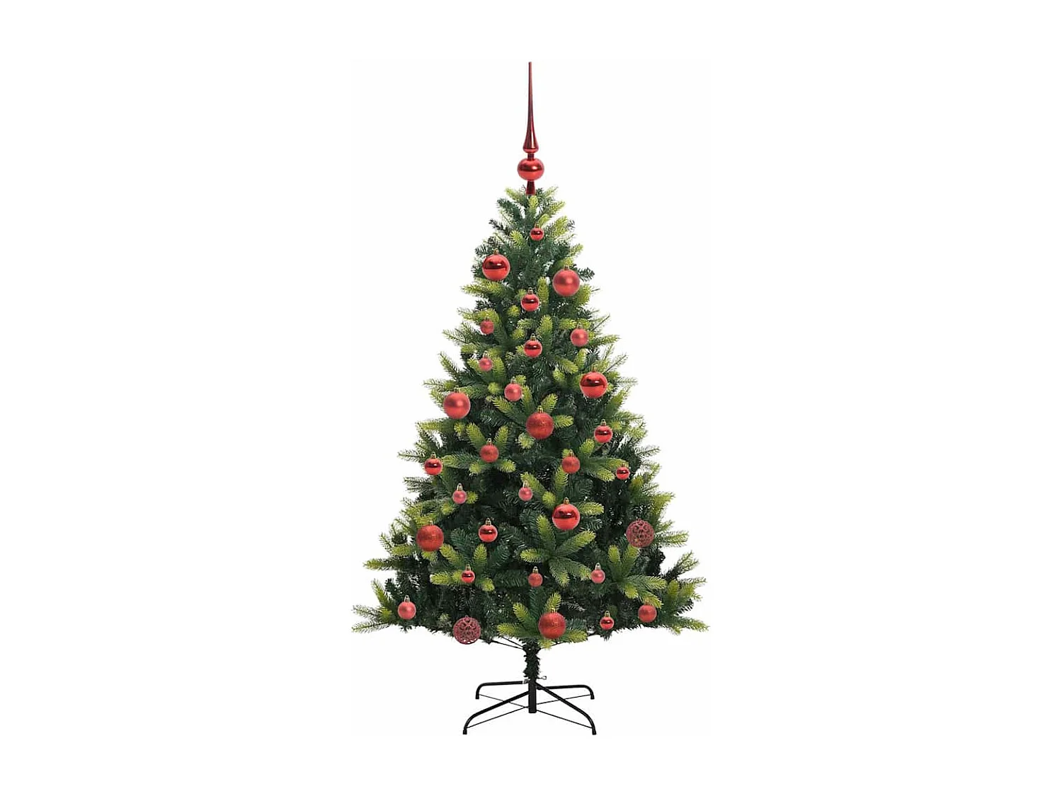 Albero di Natale artificiale incernierato 150 LED verde 150 cm
