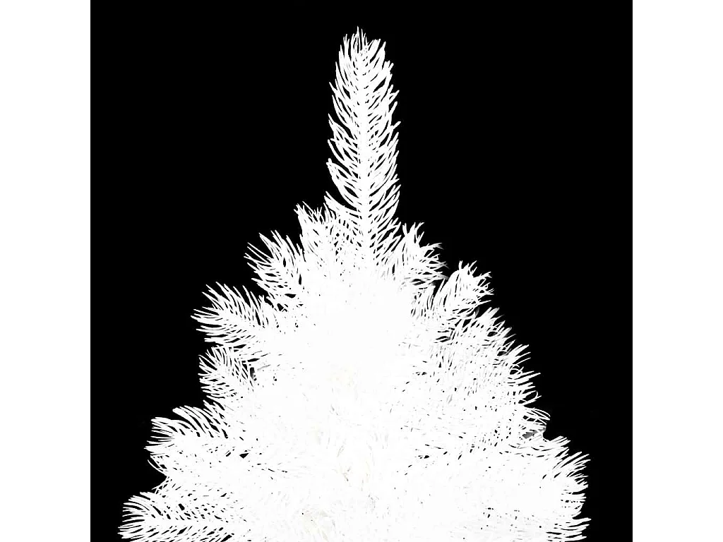Albero di Natale artificiale preilluminato con palline bianche 120 cm