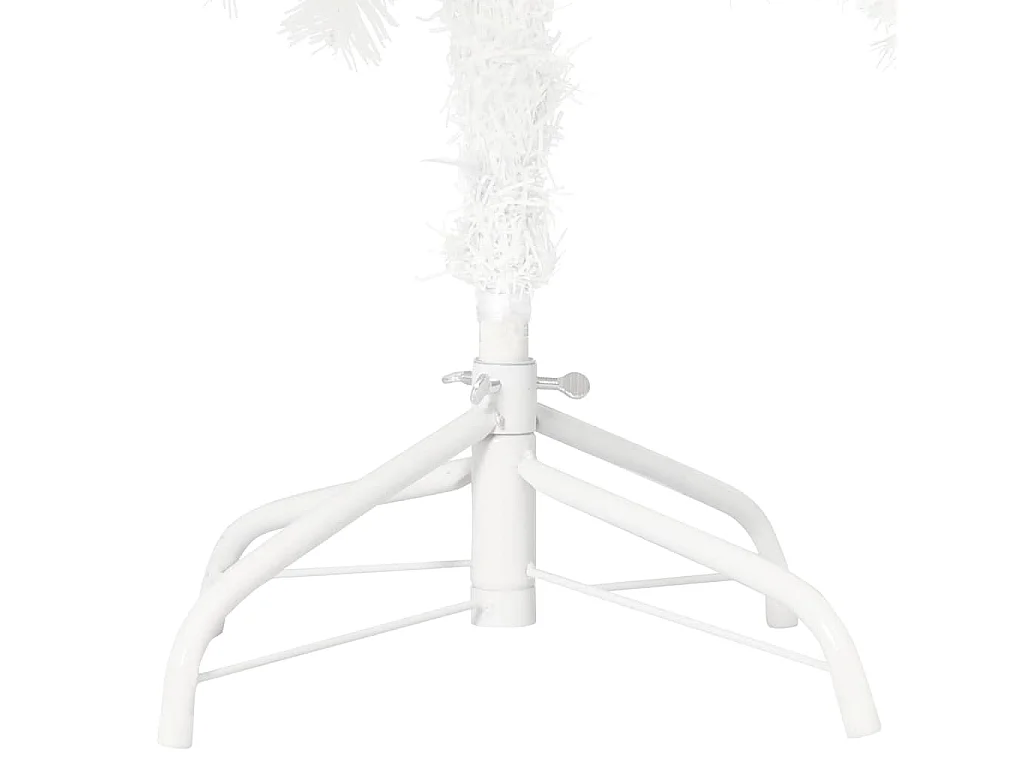 Albero di Natale artificiale preilluminato con palline bianche 120 cm