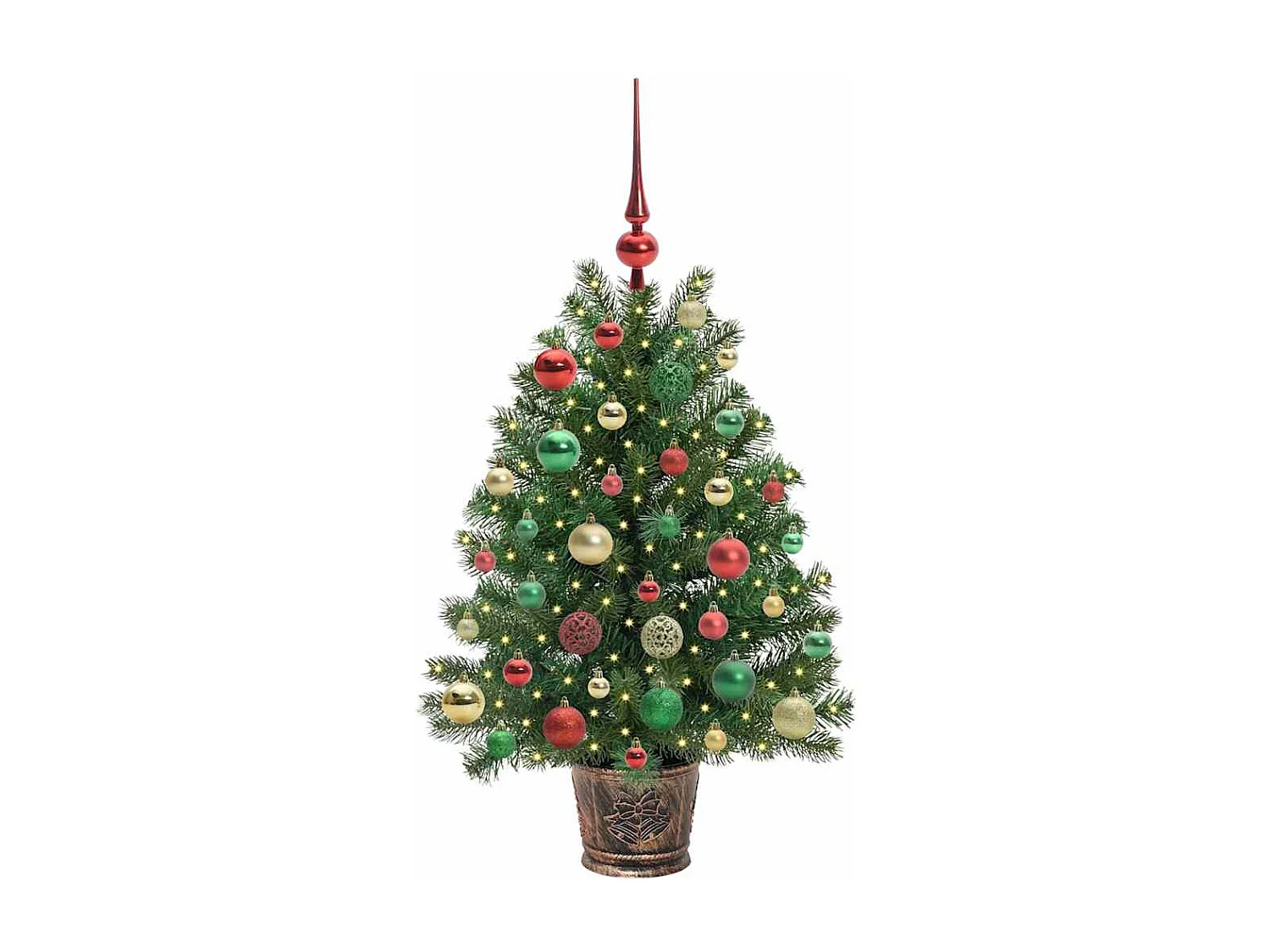 Sapin de Noël artificiel avec 150 LED Vert 95 cm PE et PVC