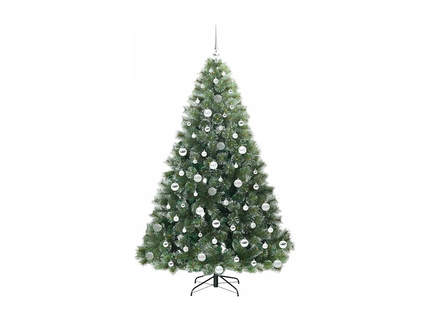 Albero di Natale artificiale con 300 LED Verde 180 cm PE e PVC
