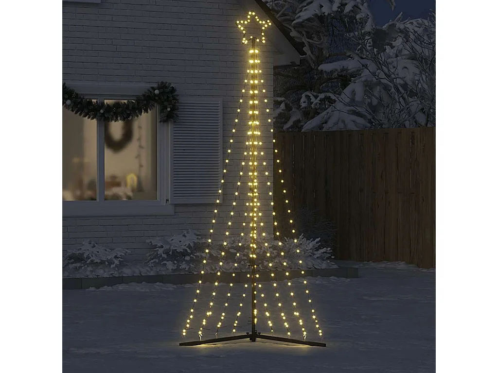 Sapin de Noël à LED 447 LED blanc chaud 249 cm